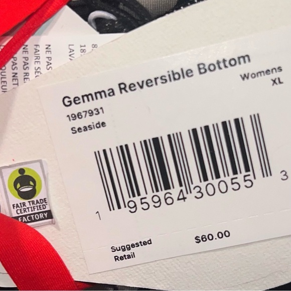 🌻NEW w.tags pRana Gemma Reversible Bottom in Seaside + Black Size XL - Picture 12 of 12